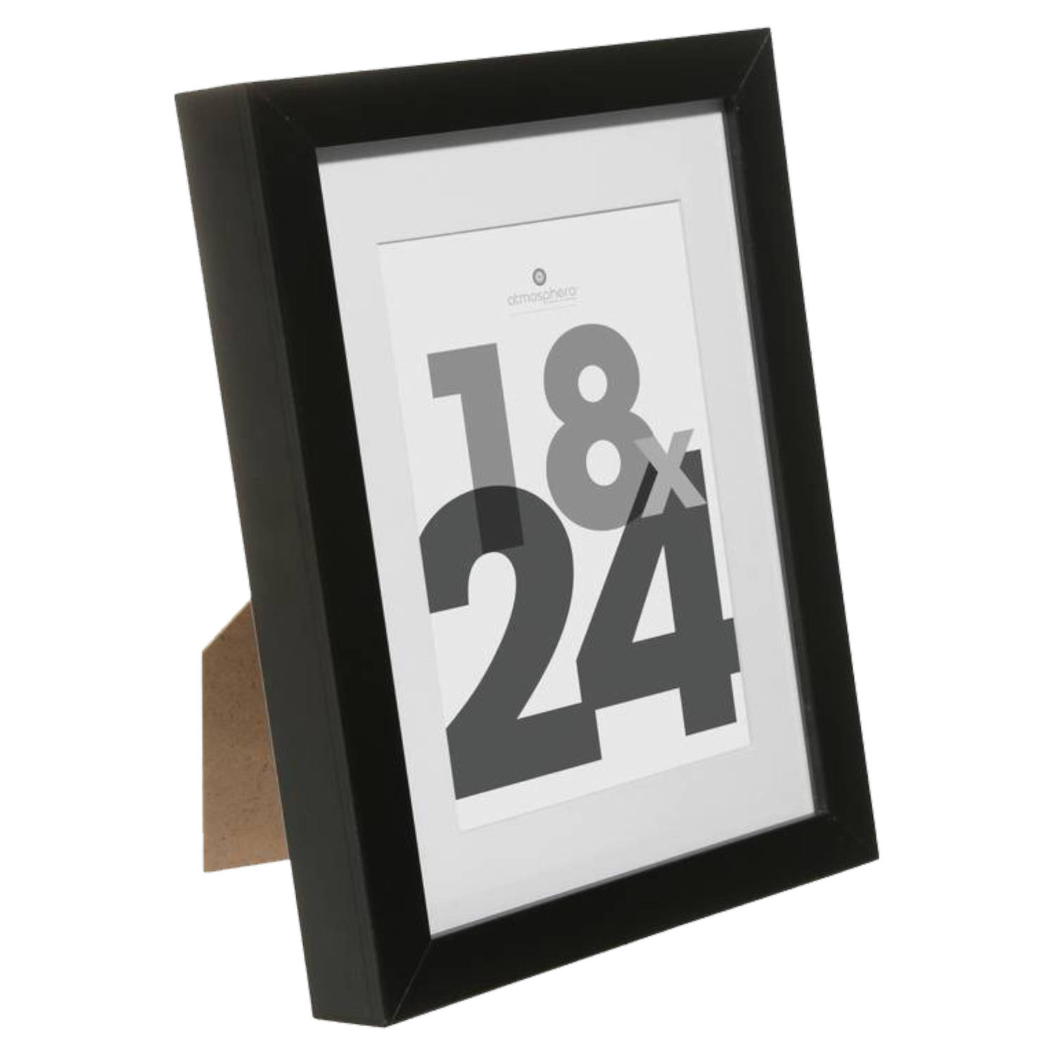 Atmosphera fotolijstje voor een foto van 18 x 24 cm - zwart - foto frame Eva - modern/strak ontwerp