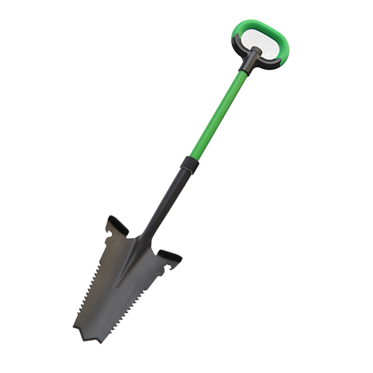 Hammersmith Rayzer Shovel Multifunctionele Tuinschep - Tuinschep voor harde, steenachtige grond - Speciale spade met geïntegreerde wortelzaag en soft-touch handgreep - Extra brede