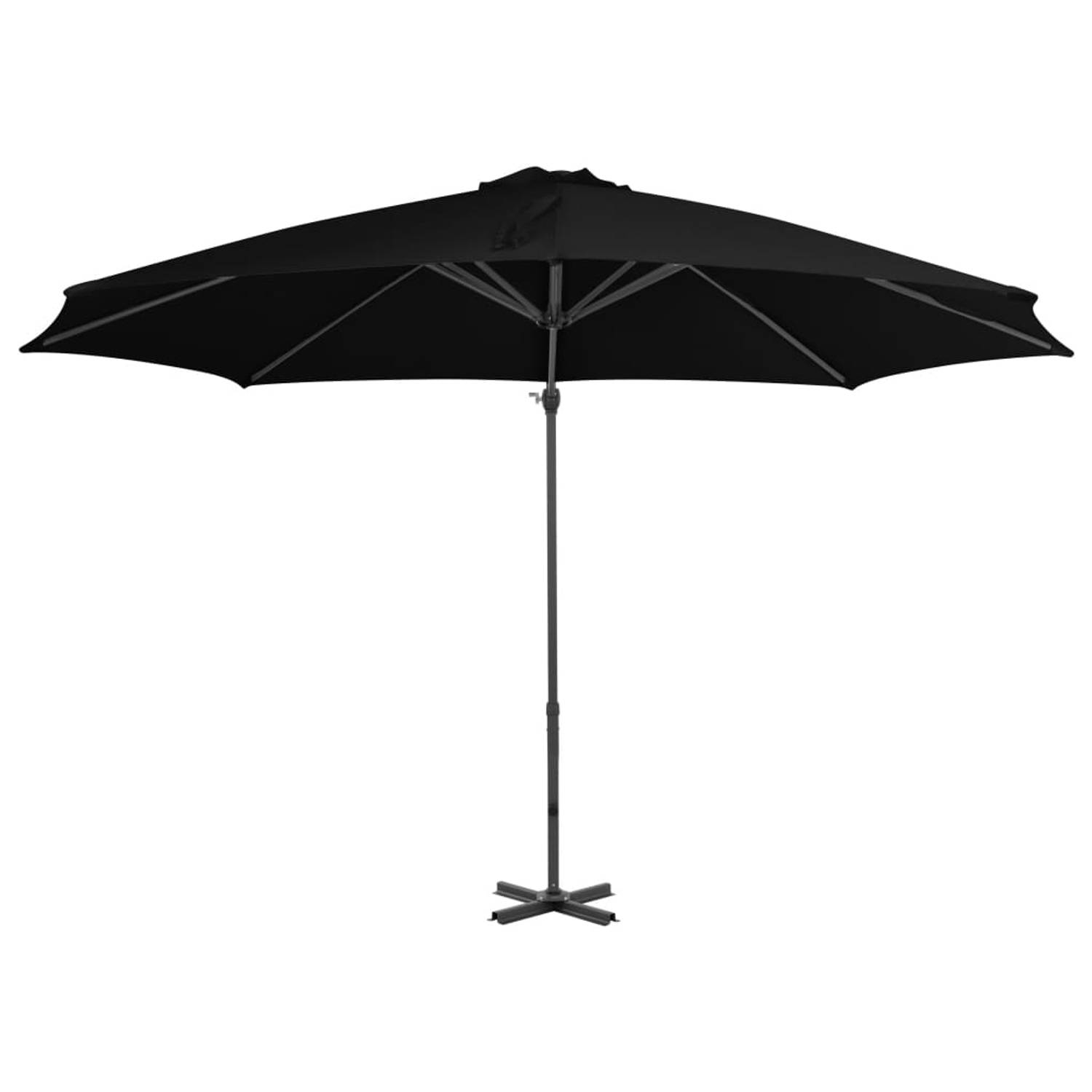 The Living Store Parasol - Hangend - Zwart - 300x238 cm - UV-beschermend - Aluminium