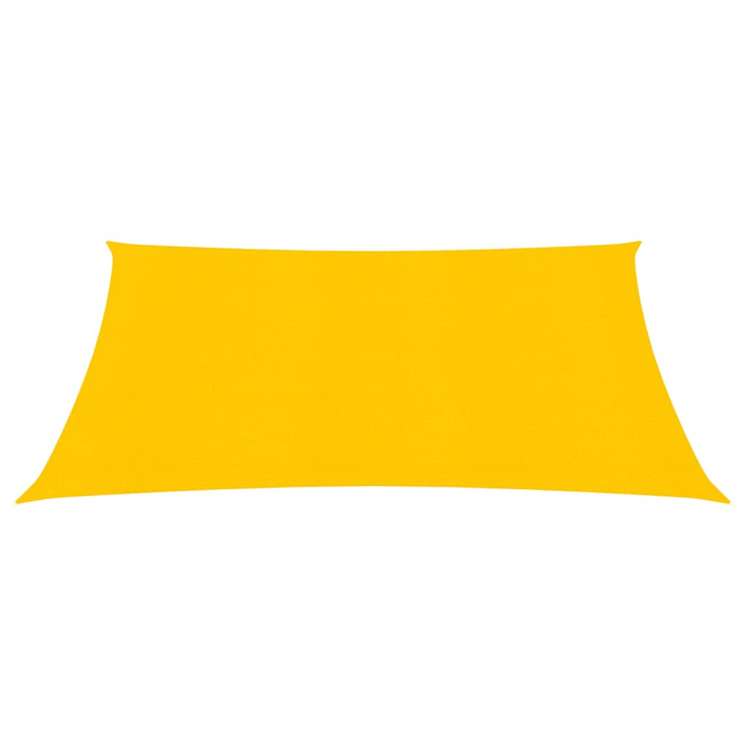 The Living Store Schaduwdoek vierkant - 3.6 x 3.6 m - HDPE - Geel