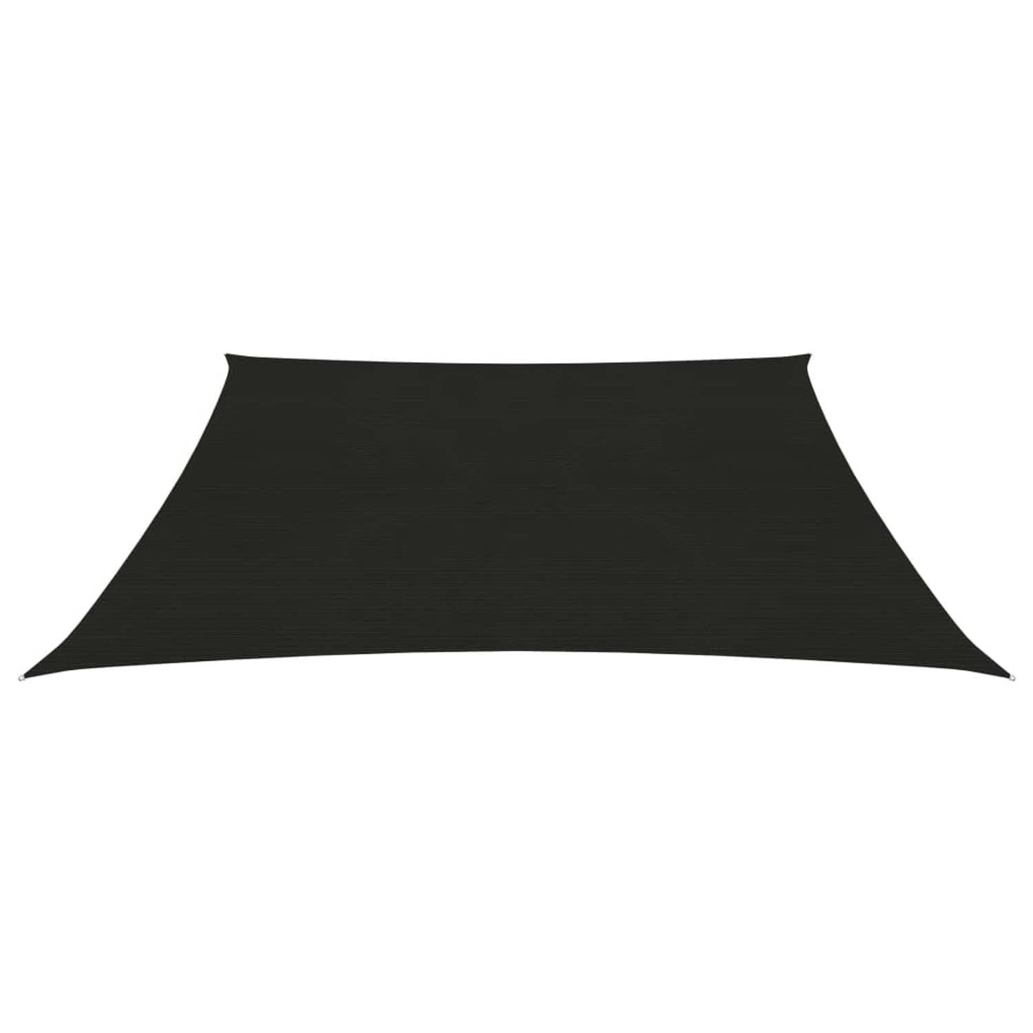 The Living Store Schaduwdoek - HDPE - 5 x 5 m - zwart - 90% uv-bescherming