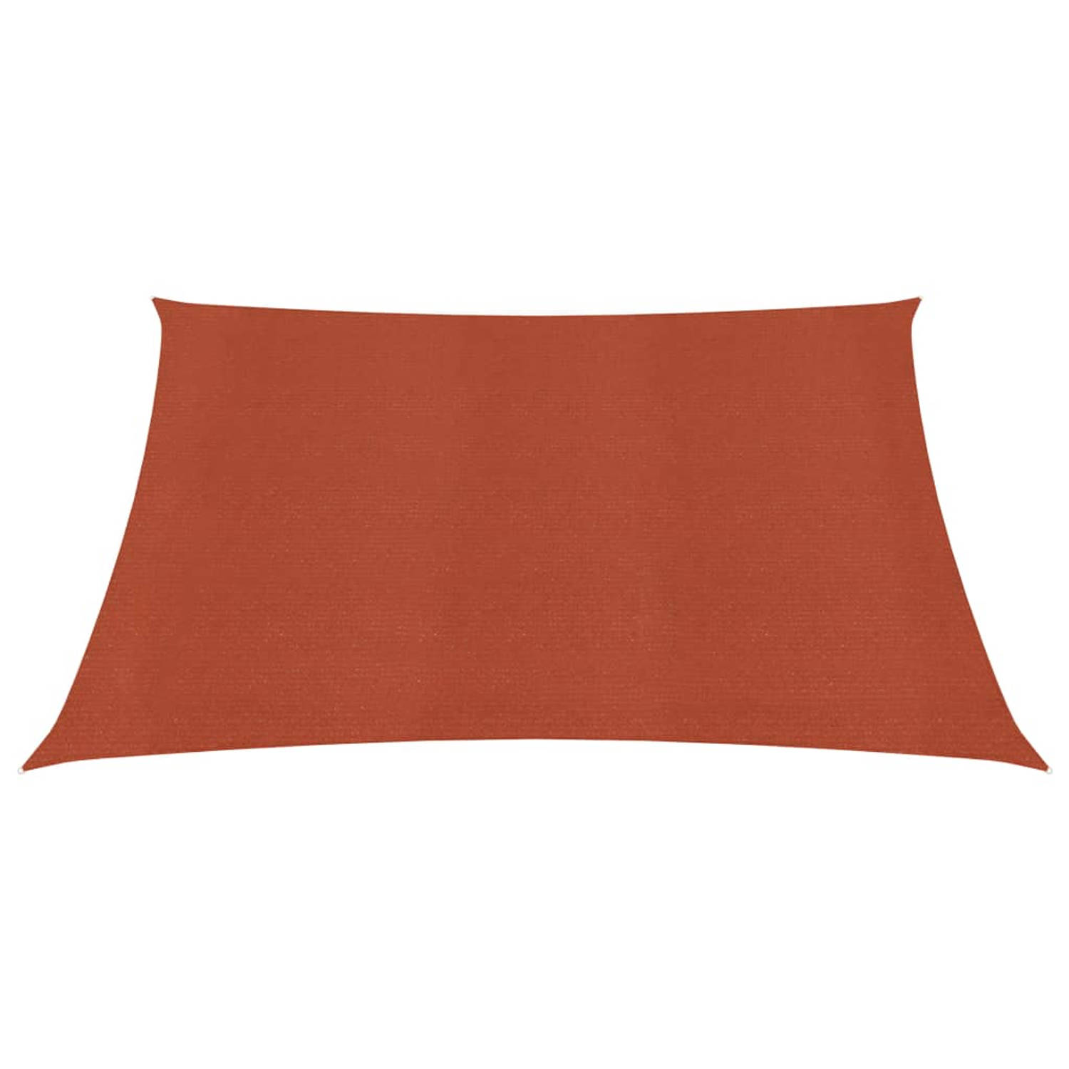 The Living Store Zonnezeil HDPE Terracotta - 2x2m - Vierkant