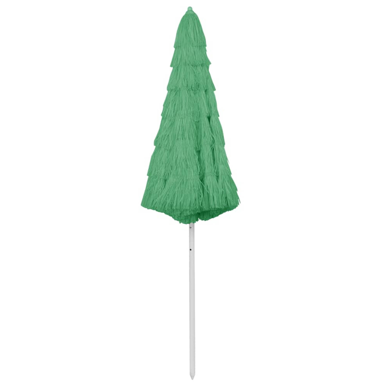 The Living Store Hawaï Parasol Groen - Polyester - 245 cm hoog - 300 cm booglengte - 260 cm diameter - Weer- en uv-bestendig