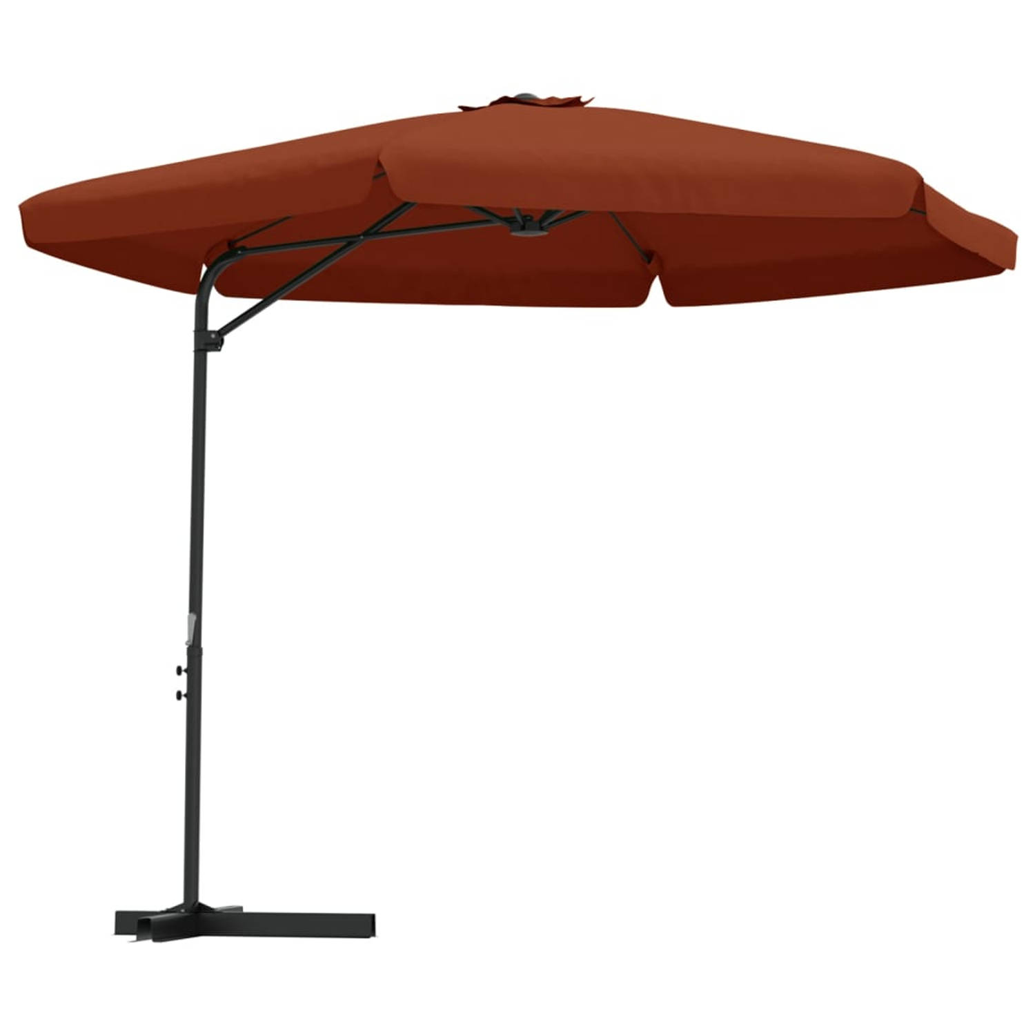 The Living Store Terracotta Parasol - 300x250 cm - Uv-beschermend polyester - Stabiele stalen constructie