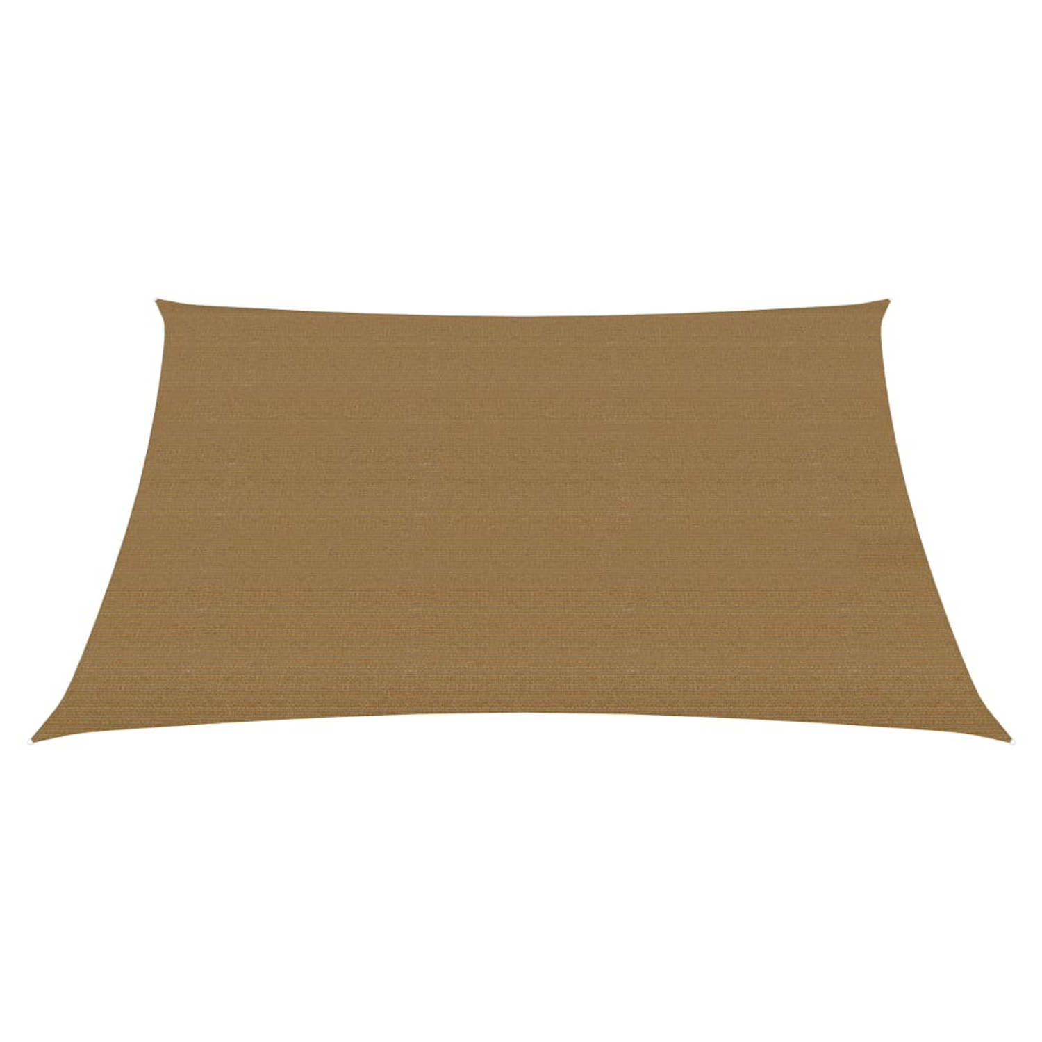 The Living Store Schaduwdoek HDPE - 4/5 x 3 m - Taupe