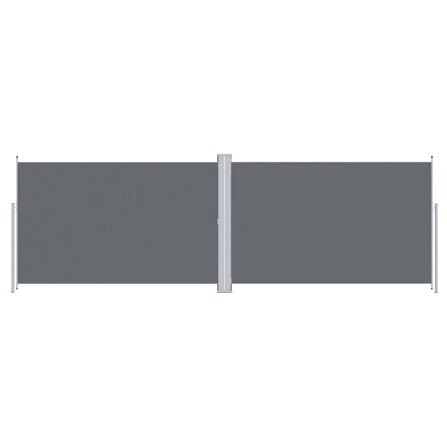 The Living Store Zijluifel Grote - Verstelbare 220 x (0-600) cm - UV-Bestendig Polyester - Antraciet