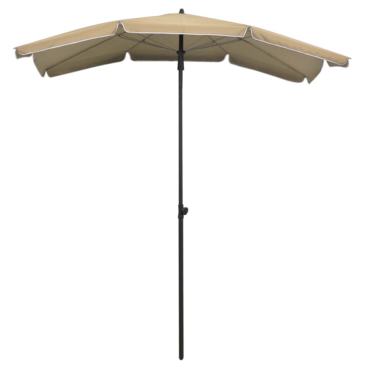 The Living Store Parasol met paal 200x130 cm taupe - Parasol