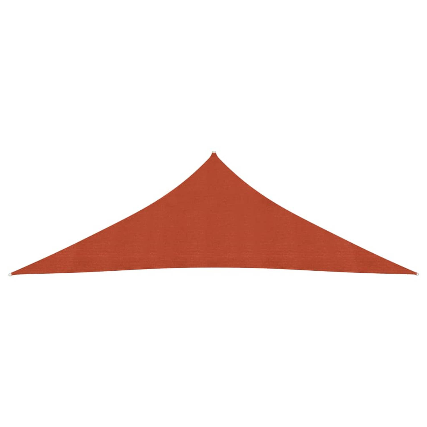 The Living Store Schaduwdoek HDPE - 3.5 x 3.5 x 4.9 m - Terracotta - Driehoekig