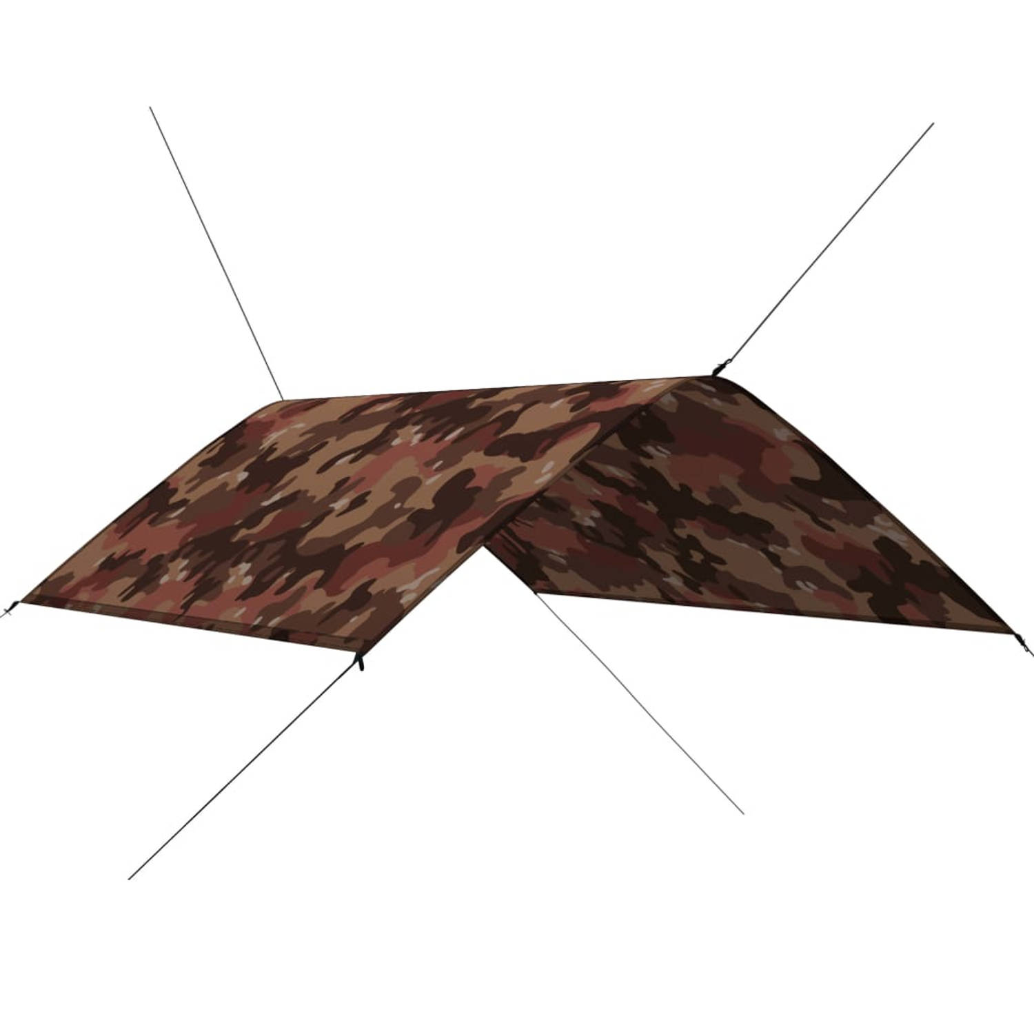 The Living Store Tuinzeil Camouflage - Polyester - 300 x 200 cm - Uv-bestendig
