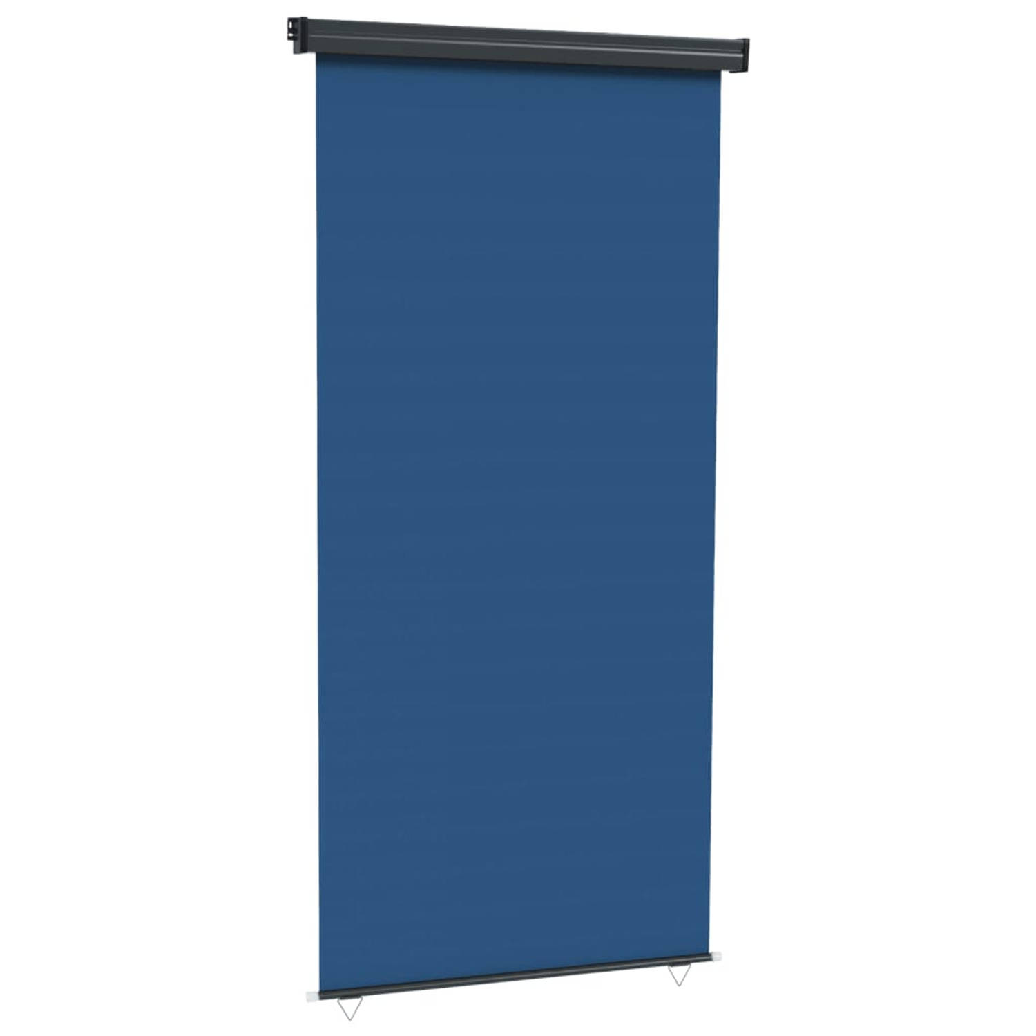 The Living Store Zonnescherm - verticaal - 117 x 250 cm - blauw - uv- en scheurbestendig