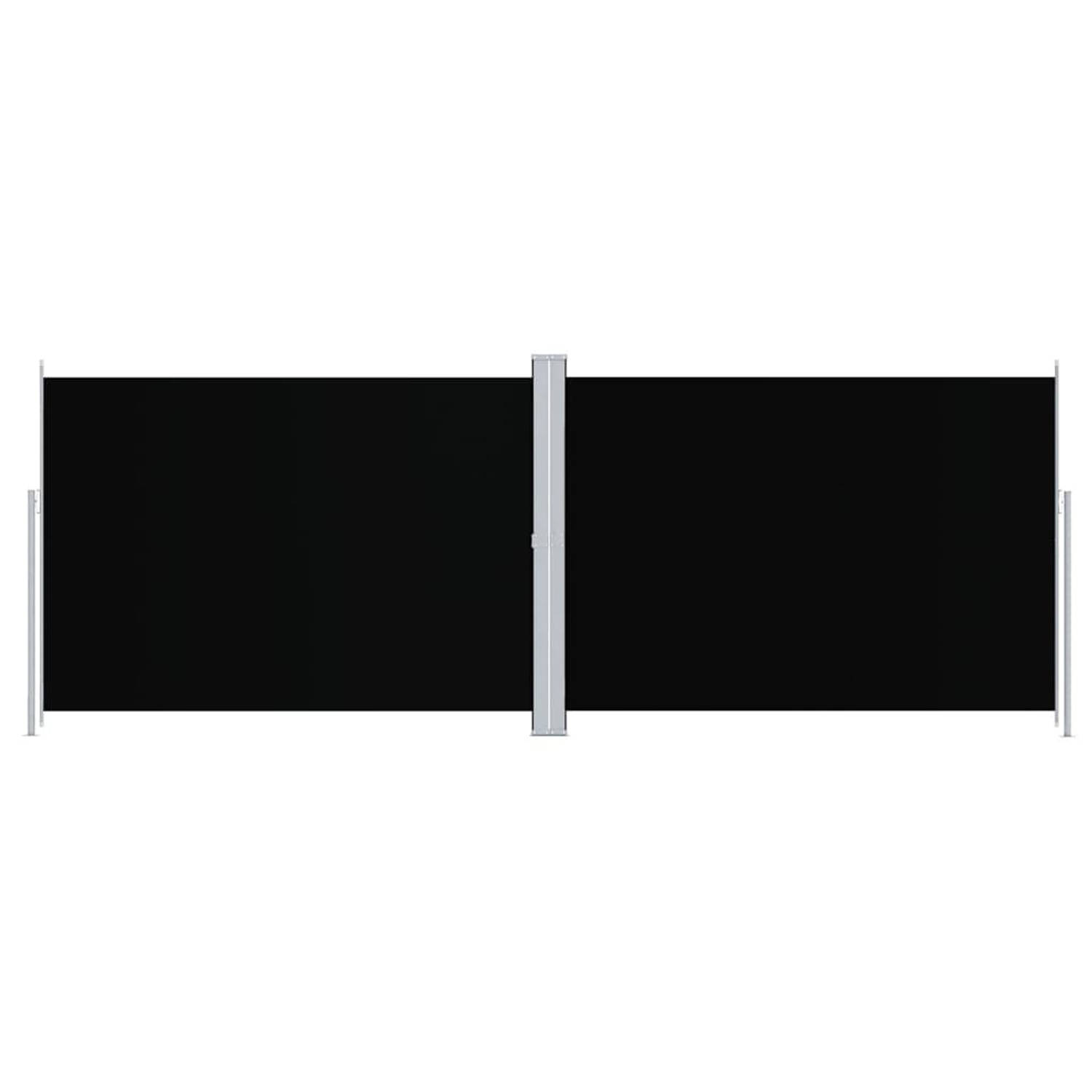 The Living Store Tuinscherm uittrekbaar 220x600 cm zwart - Parasol