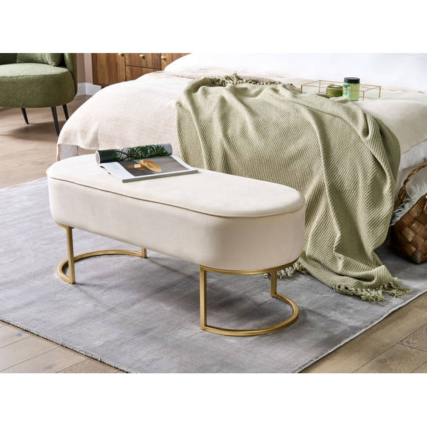 Beliani MILRY - Bedbank-Beige-Polyester