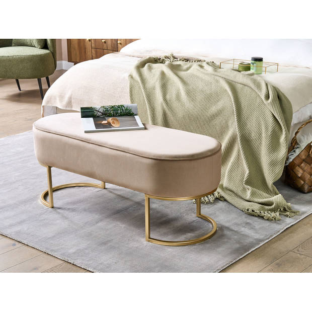 Beliani MILRY - Bedbank-Beige-Polyester