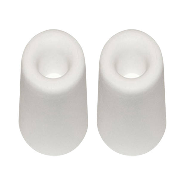 QlinQ Deurbuffer - 2x - deurstopper - wit - rubber - 35 x 30 mm - Deurstoppers