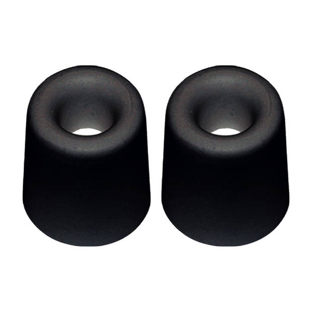 QlinQ Deurbuffer - 2x - deurstopper - zwart - rubber - 75 x 40 mm - Deurstoppers