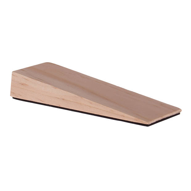 Deltafix Deurwig - hout - anti-slip - 12 x 2 cm - deurstopper - Deurstoppers