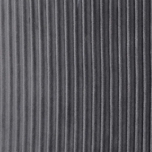 Atmosphera Poef om te zitten - hout/stof - grijs fluweel - D31 x H38 cm - bijzet stoeltjes - Poefs