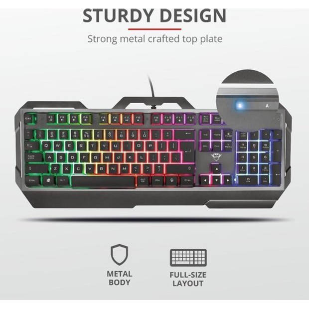 Trust GXT 856 Torac gaming toetsenbord - QWERTY - zwart