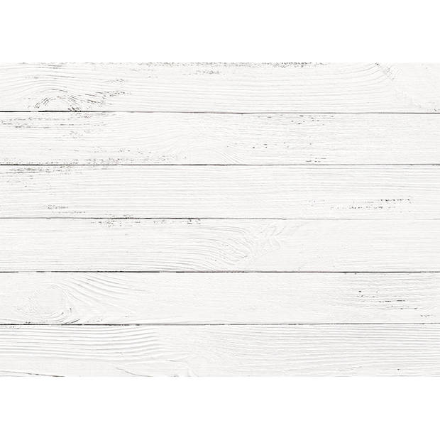 Inductiebeschermer - Witte Planken - 83x51.5 cm