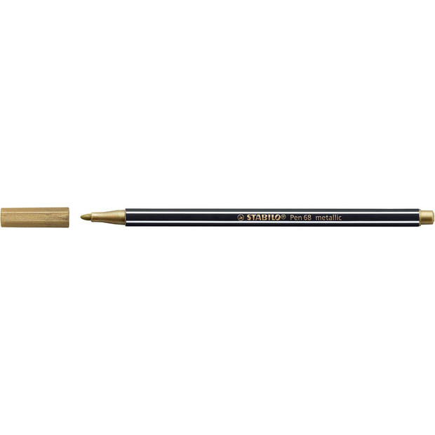 STABILO Pen 68 metallic viltstift, goud 10 stuks