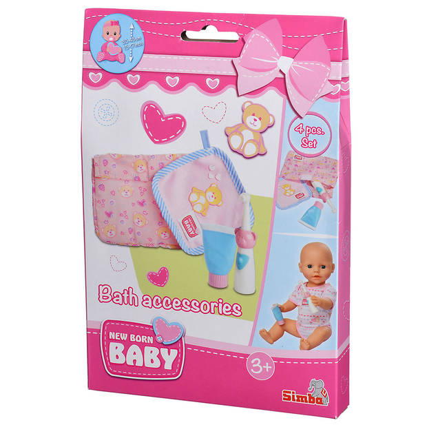 New Born Baby Born Baby Bad accessoires, 4dlg.