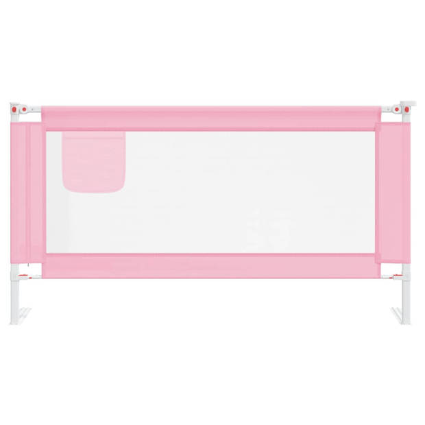 The Living Store Bedhekje peuter stof roze 160x25 cm - The Living Store