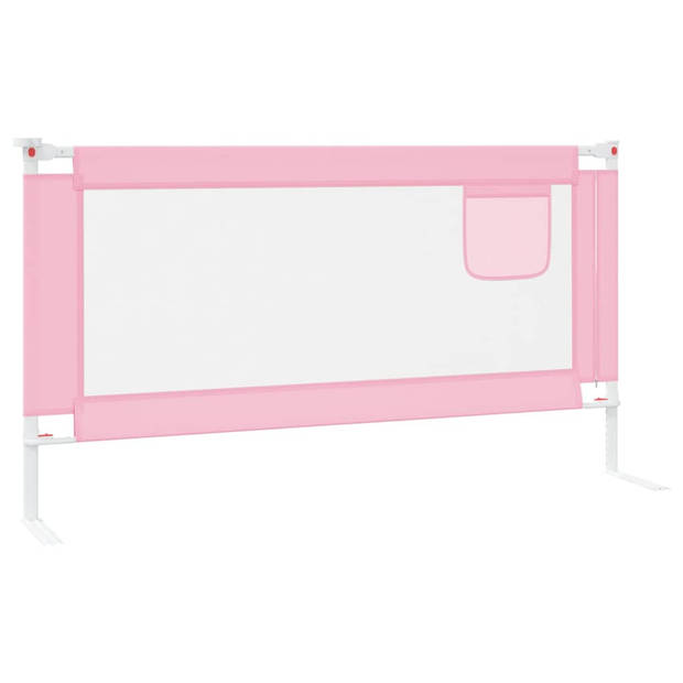 The Living Store Bedhekje peuter stof roze 160x25 cm - The Living Store