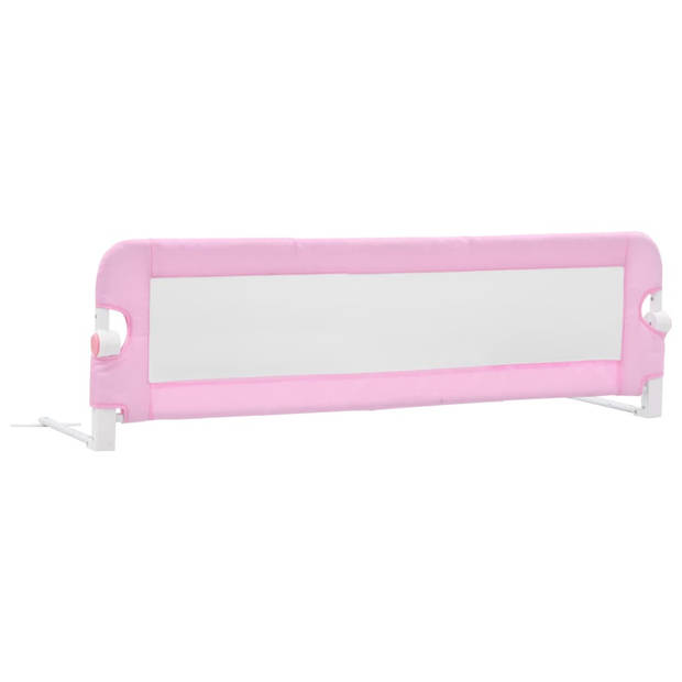 The Living Store Bedhekje Kinderbed - 120x40.5x42 cm - Roze - Geschikt voor matrassen 10-20 cm - Polyester en metalen