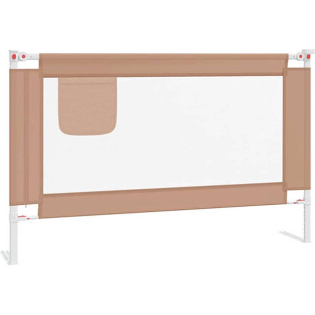 The Living Store Bedhekje peuter Stof Taupe 120x25 cm - The Living Store