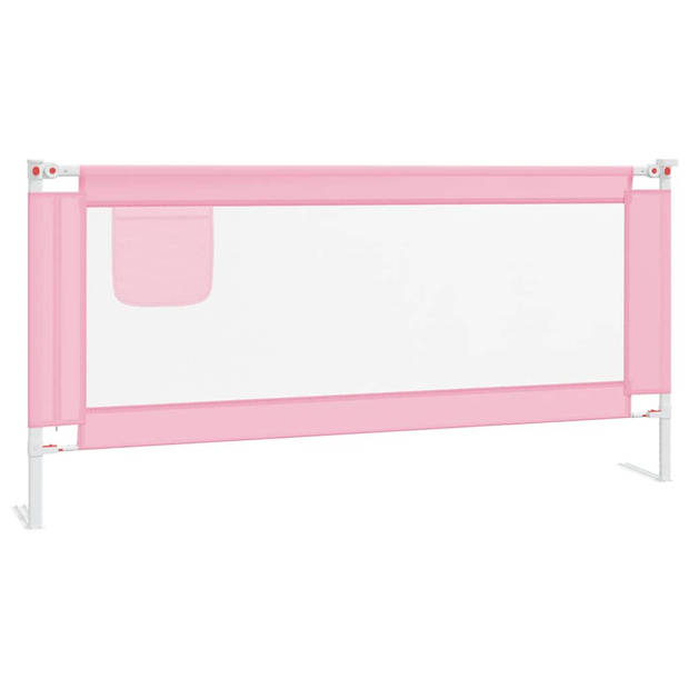 The Living Store Bedhekje peuter 190x25 cm stof roze The Living Store