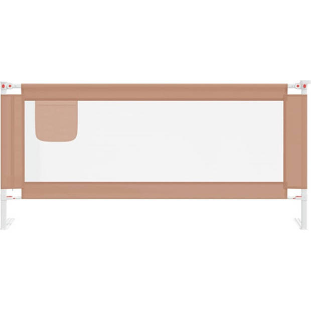 The Living Store Bedhekje Peuter Stof Taupe 200x25 cm The Living Store