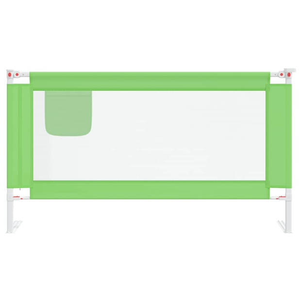 The Living Store Bedhekje peuter 150x25 cm stof groen The Living Store