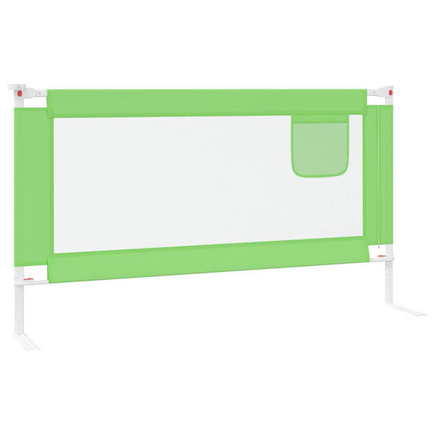 The Living Store Bedhekje peuter 150x25 cm stof groen The Living Store