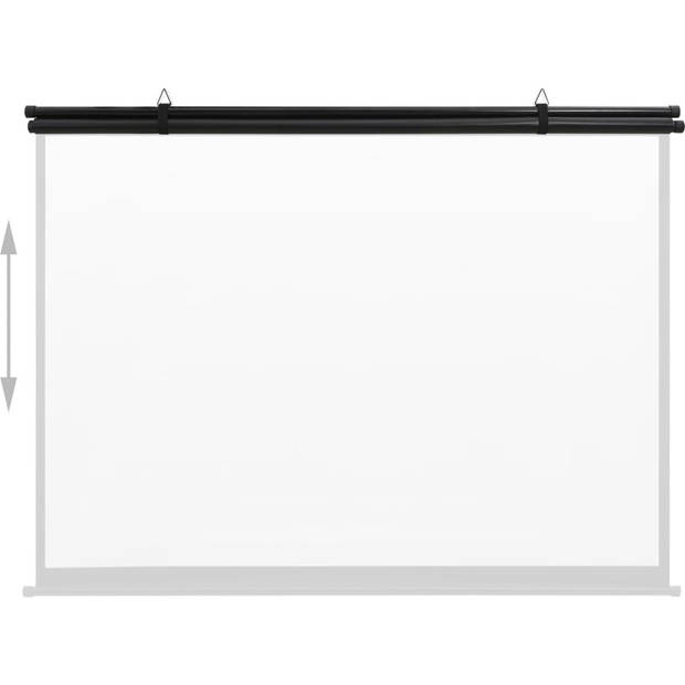 The Living Store Projectiescherm - Portable - 165x170 cm - Matwit stof en ijzer