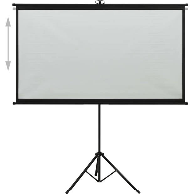 The Living Store Projectiescherm Statief - 205 x 122 cm - Matwit - 90" - 16-9