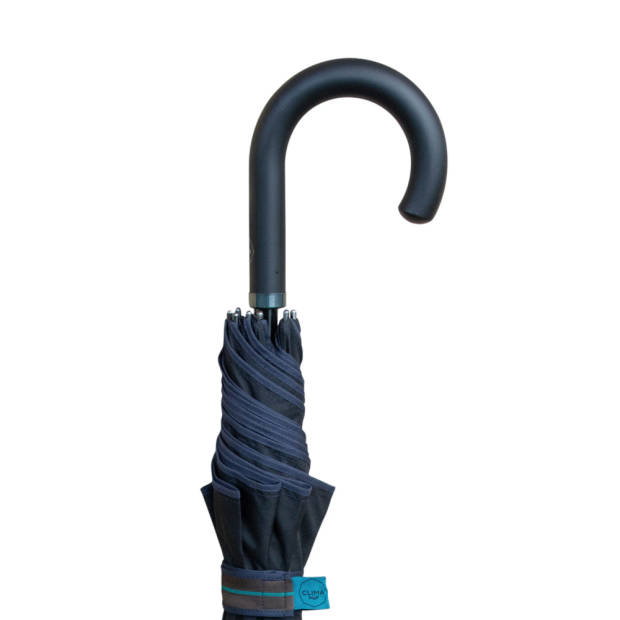 Classic Canes Paraplu - Zwart - Polyester - Doorsnee doek 125 cm - Met blauwe rand - Lengte 96 cm