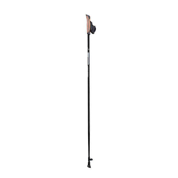 Gastrock Nordic Walking stok - Carbon - Zwart - Lengte 110 cm - Kurk-kunststof handvat - Wandelstokken outdoor
