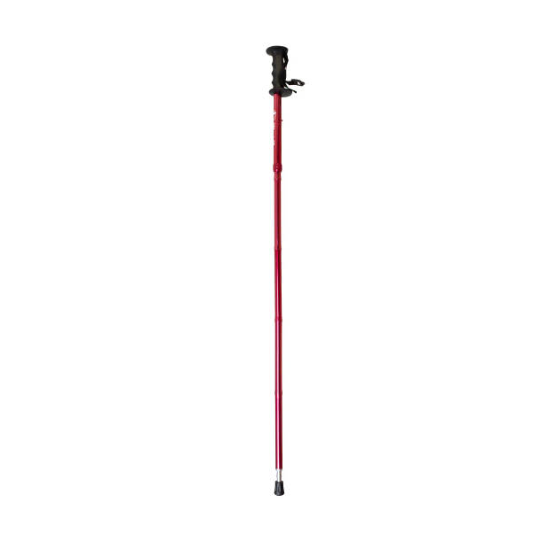Classic Canes Trekkingstok opvouwbaar - Rood - Aluminium - Verstelbaar - Lengte 115 - 125 cm