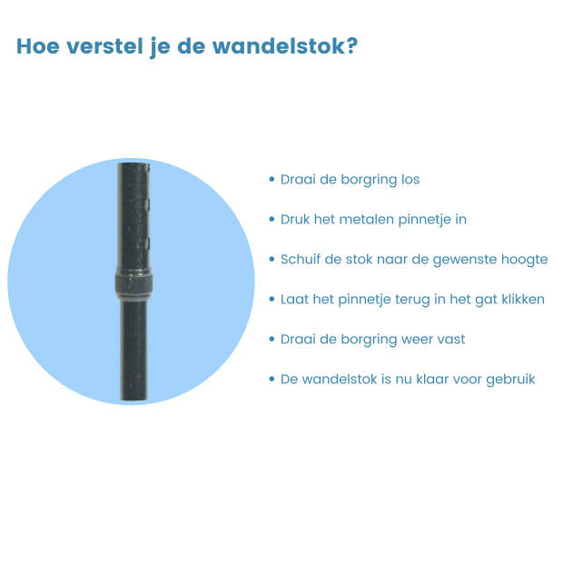 Classic Canes Verstelbare wandelstok - Zwart - Linkshandig - Ergonomisch handvat - Roestvrijstaal - Lengte 82 - 105 cm