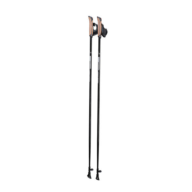 Gastrock Nordic Walking stok - Carbon - Zwart - Lengte 105 cm - Kurk-kunstof handvat - Wandelstokken outdoor