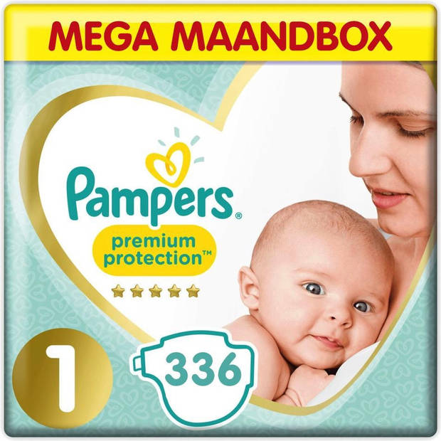 Pampers Premium Protection - Maat 1 - Mega Maandbox - 336 luiers