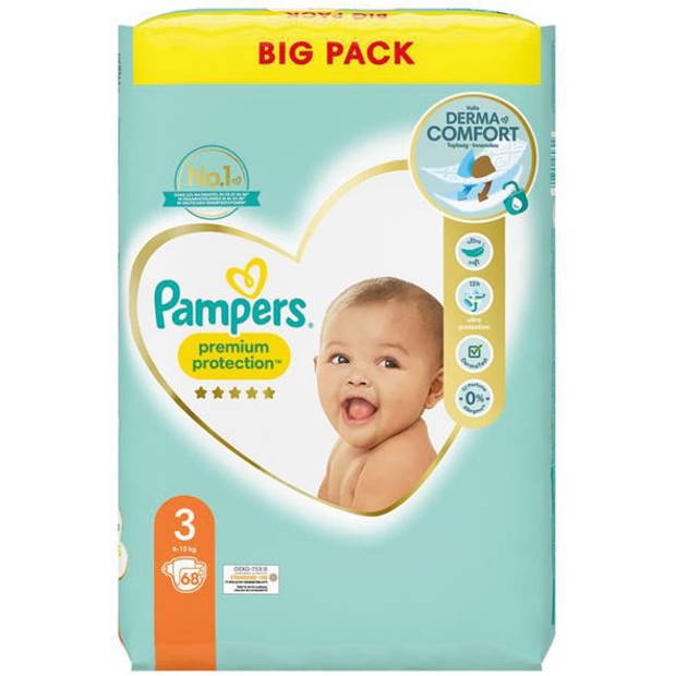 Pampers Premium Protection luiers - Maat 3 (6-10kg) - 68 luiers