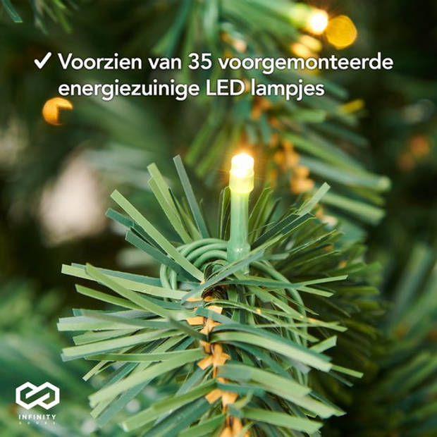 Nordlandia Guirlande Met verlichting - Timer - Kerstversiering - 270CM - Kerstslinger - Kerstdecoratie - 35 LED -