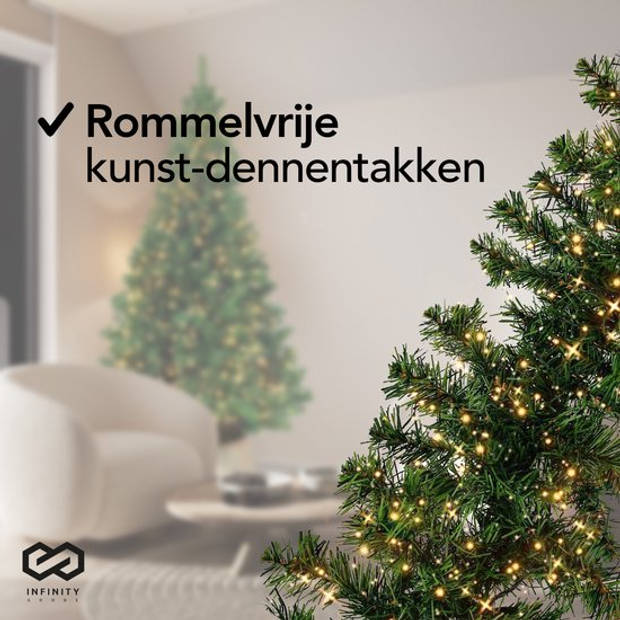 Nordlandia Guirlande Met verlichting - Kerstversiering - 500CM - Kerstslinger - Kerstdecoratie - 100 LED - Groen