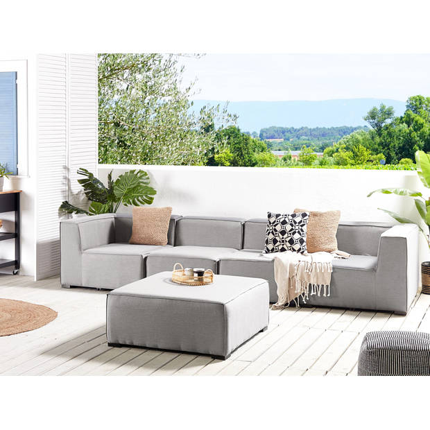 Beliani AREZZO - Loungeset-Grijs-Polyester