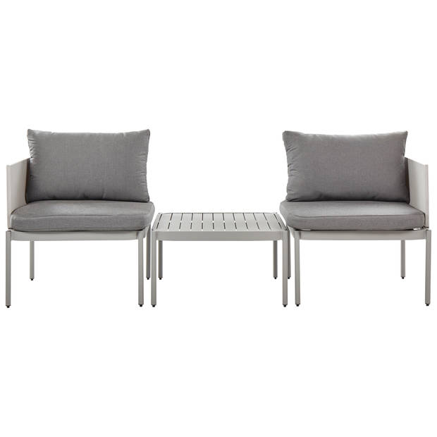 Beliani TERRACINA - Loungeset-Grijs-Aluminium