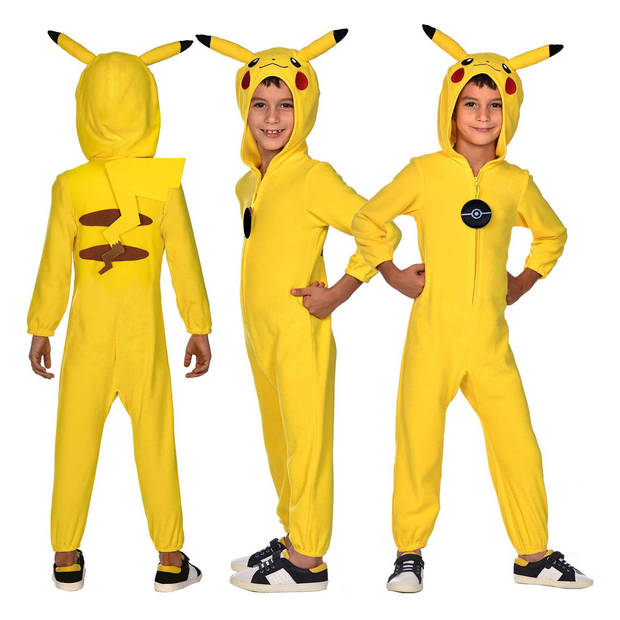 Pokémon Kinderkostuum Pokemon Pikachu Onesie, 4-6 jaar