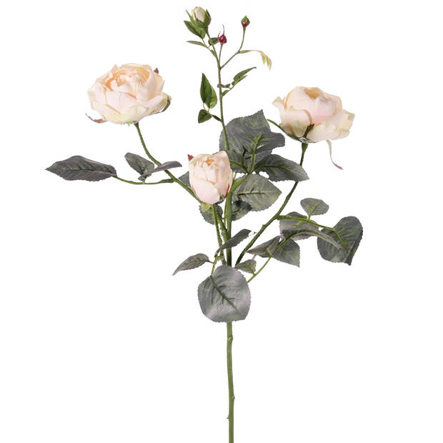 Top Art Kunstbloem roos Ariana - wit - 73 cm - kunststof steel - decoratie bloemen - Kunstbloemen
