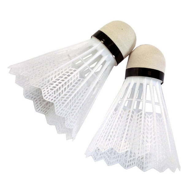 Badminton set rood/wit met 8x shuttles en opbergtas - Badmintonsets