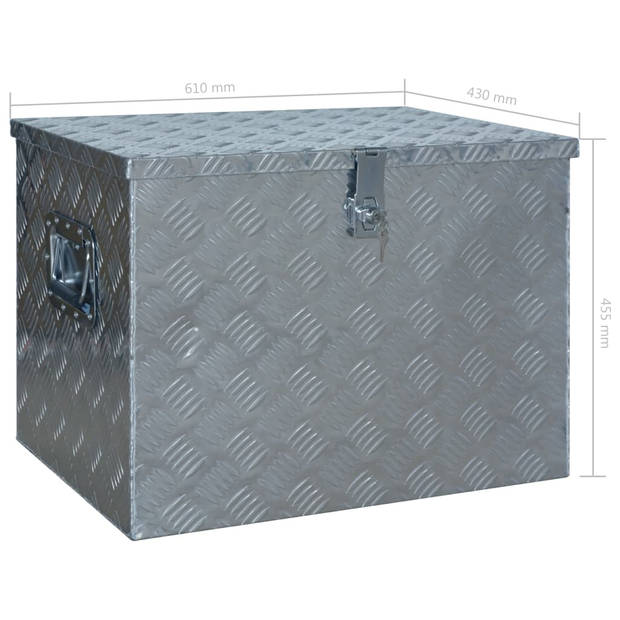 The Living Store Trailerkist - Aluminium - 610 x 430 x 455 mm - Roestbestendig